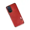 Xiaomi Redmi Note 11 Kılıf Loop Deri Silikon - Kırmızı