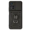 Xiaomi Redmi Note 11t Kılıf Pars Lens Yüzüklü Silikon - Siyah