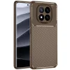 Xiaomi Redmi Note 14 Pro 4g Kılıf Auto Focus Karbon Kapak - Kahverengi