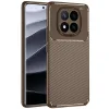 Xiaomi Redmi Note 14 Pro 4g Kılıf Auto Focus Karbon Kapak - Kahverengi