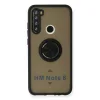 Xiaomi Redmi Note 8 Kılıf Montreal Yüzüklü Silikon Kapak - Siyah