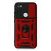 Xiaomi Redmi Note 8 Kılıf Pars Lens Yüzüklü Silikon - Kırmızı