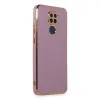 Xiaomi Redmi Note 9 Kılıf Volet Silikon - Mor
