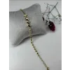    Zirkon Taşlı Pirinç Zirkon Bileklikler 16+3 Cm  - Kbl0327
