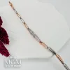 Rodyum+rose  Zirkon Taşlı Pirinç Bileklikler 16,5+2 Cm - Kbl0061