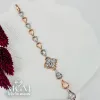 Rodyum+rose  Zirkon Taşlı Pirinç Bileklikler 19 Cm - Kbl0054