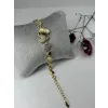    Zirkon Taşlı Pirinç Zirkon Bileklikler 17+3 Cm  - Kbl0338