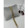 Zirkon Taşlı Pirinç Zirkon Bileklikler 19 Cm  - Kbl0344