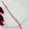 Rose  Zirkon Baget Taşlı Pirinç Bileklikler 17,5+2 Cm - Kbl0069