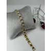    Zirkon Taşlı Pirinç Zirkon Bileklikler 17+2 Cm  - Kbl0325