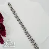 Rodyum Zirkon Taşlı Pirinç Bileklikler 19,5 Cm - Kbl0052
