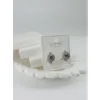 Rodyum Zirkon Taşlı Pirinç Zirkon Küpe - Kp00349