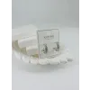 Rodyum Zirkon Taşlı Pirinç Zirkon Küpe - Kp00305