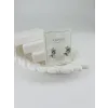 Rodyum Zirkon Taşlı Pirinç Zirkon Küpe - Kp00321