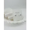 Rodyum Zirkon-kalp Detaylı  Taşlı Pirinç Zirkon Küpe - Kp00359