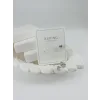 Rodyum Zirkon-kalp Detaylı  Taşlı Pirinç Zirkon Küpe - Kp00359