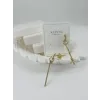 Zirkon Taşlı Pirinç Zirkon Küpe - Kp00363