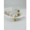 Zirkon Taşlı Pirinç Zirkon Küpe - Kp00311