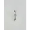Yaprak Detaylı Sallantılı Göbek Piercing - Pg0111
