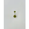 Yeşil Taşlı Göbek Piercing - Pg0046