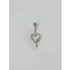 Yılan Ve Kalp Detaylı Göbek Piercing - Pg0113