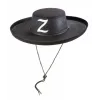 Z Logolu Yetişkin Boy Bağcıklı Zorro Şapkası