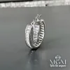 Zirkon Baget Taşlı Halka Küpe - Kp00129