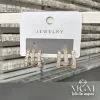 Zirkon Taşlı Pirinç Küpeler - Kp00122