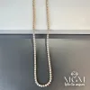 2 Mm  Zirkon Taşlı Pirinç Kolyeler 40+5 Cm Uzatma Payı - Kl0081