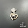 Rodyum Zirkon Taşlı Pirinç Küpeler - Kp00143