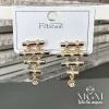 /rodyum Zirkon Taşlı Pirinç Küpeler - Kp00118