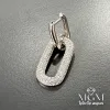 Rodyum Zirkon Taşlı Pirinç Küpeler - Kp00133
