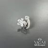 Rodyum Zirkon Taşlı Pirinç Küpeler - Kp00125