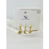 Zirkon Taşlı Üçlü Kombin Küpe - Kp00412