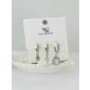 Zirkon Taşlı Üçlü Kombin Küpe - Kp00377