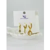 Zirkon Taşlı Üçlü Kombin Küpe - Kp00378