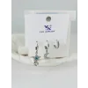 Zirkon Taşlı Üçlü Kombin Küpe - Kp00379