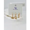 Zirkon Taşlı Üçlü Kombin Küpe - Kp00061