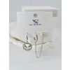 Zirkon Taşlı Üçlü Kombin Küpe - Kp00057