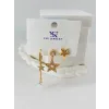 Zirkon Taşlı Üçlü Kombin Küpe - Kp00050