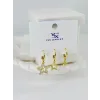 Zirkon Taşlı Üçlü Kombin Küpe - Kp00389