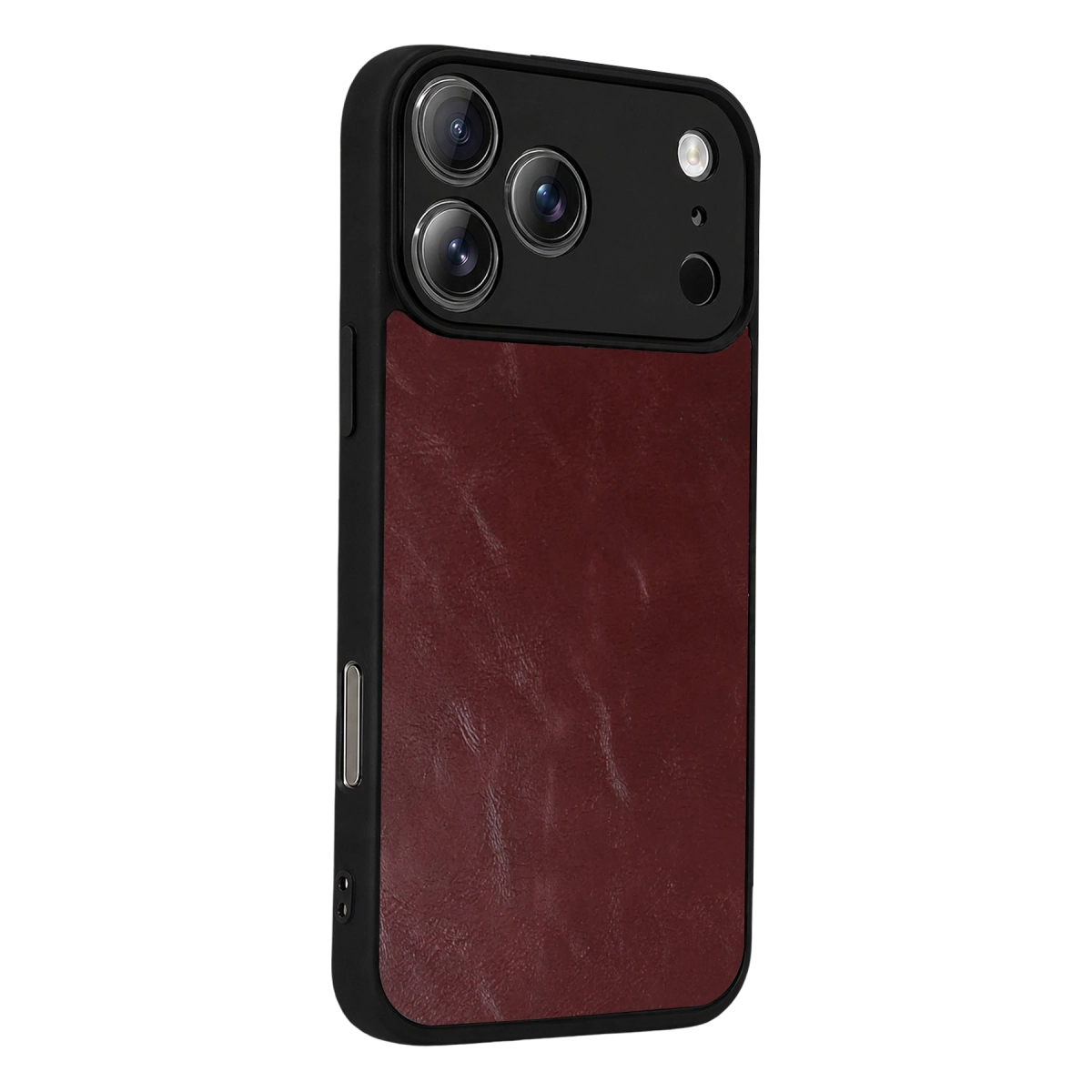 İphone 17 Pro Max Aras Deri Kapak - Bordo