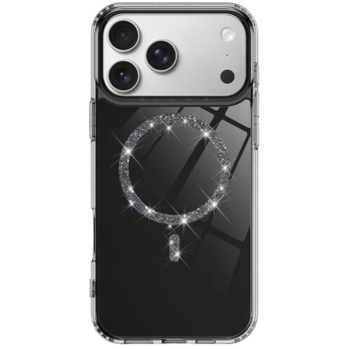 İphone 17 Pro Max Live Diamond Magsafe Kapak - Siyah