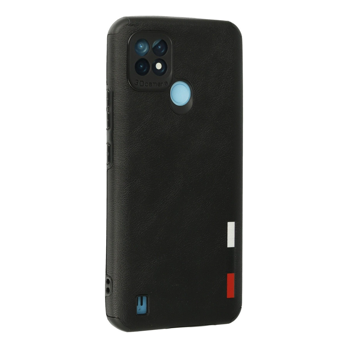 Realme C21 Kılıf Loop Deri Silikon - Siyah