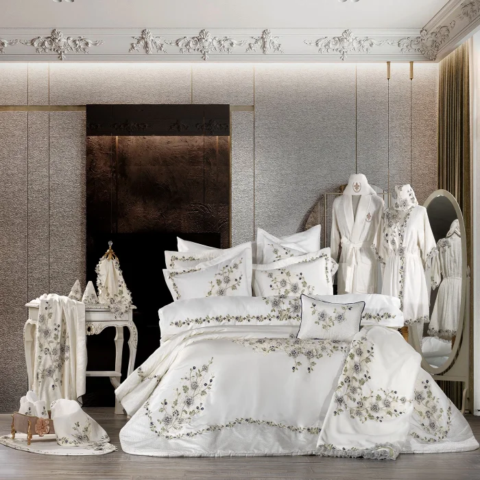 Zebra Casa Azur 23 Parça Çeyiz Seti-Krem/Lacivert