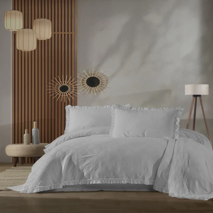 Zebra Casa Carla 4 Parça Pike Takımı Çift Kişilik-Gri