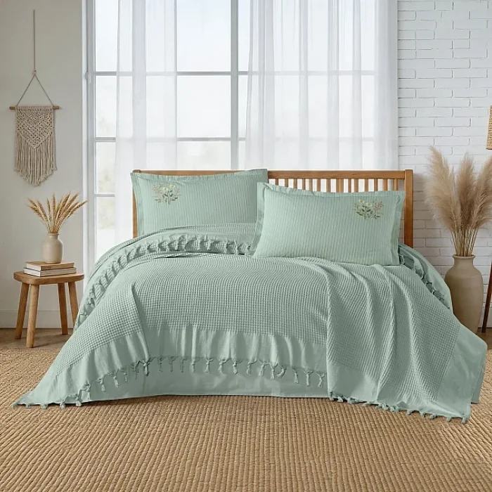 Zebra Casa Daisy Pike Takımı Çift Kişilik-Mint
