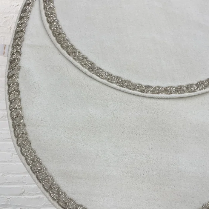 Zebra Casa Grace 2Li Oval Paspas Takımı-Krem/Krem