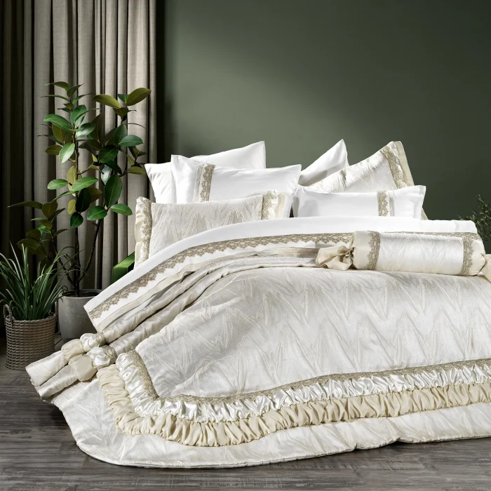 Zebra Casa Holly 10 Parça Çeyiz Seti-Krem