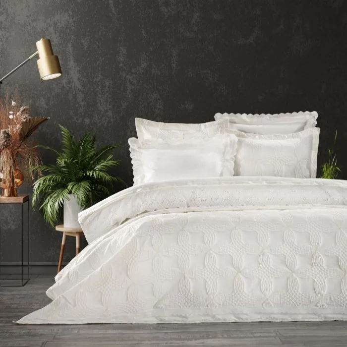 Zebra Casa Liset 9 Parça Yatak Seti-Krem